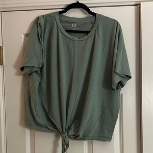 GAP Sage Tie-Front Tee